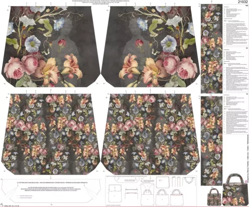 SanDaLu Taschenpanel Blumen von Stenzo Überblick