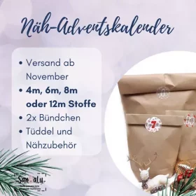 Näh Adventskalender gemischte Stoffe