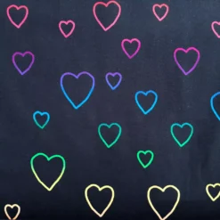 Jerseystoff Rainbow Hearts Detail