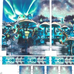 SanDaLu Canvas Panel für Turnbeutel mit Außerirdischen