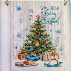 Stoffpanel Adventkalender mit Tannenbaum zum Selbsrnähen, Nähbeispiel