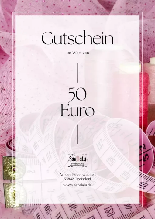 SanDaLu Geschenkgutschein rosa