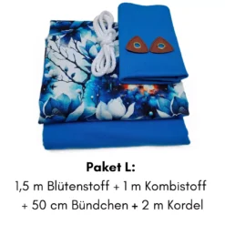 SanDaLu Stoffpaket Magnolie tuerkis weiss L ⋆ SanDaLu