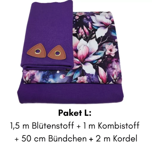 SanDaLu Stoffpaket Magnolie violett L