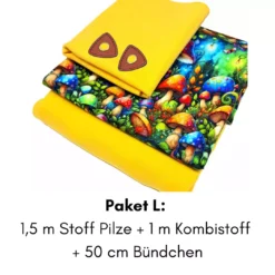 SanDaLu Stoffpaket verwunschener Feenwald + gelb L